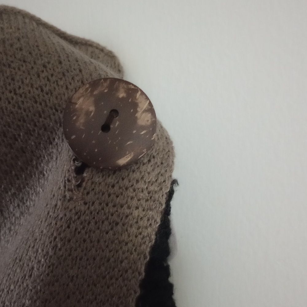 Cowlneck Reversible Multicolored Buttoned Shawl W… - image 8